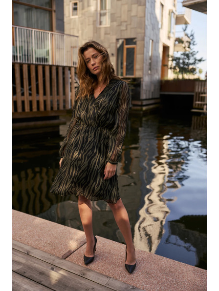 Moodo Maslinaste haljine sa životinjskim uzorkom Moodo