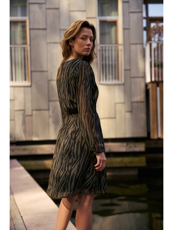 Moodo Maslinaste haljine sa životinjskim uzorkom Moodo