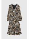 Moodo Crne haljine s biljnim uzorkom i pojasom Moodo