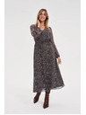 Moodo Uzorkovane crne haljine Moodo