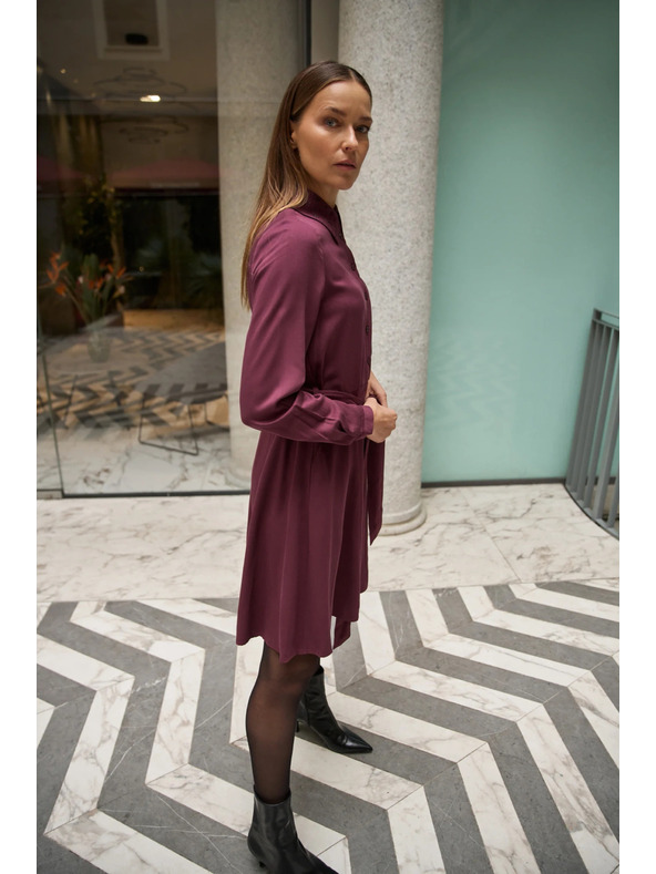 Moodo Bordo košulja haljine Moodo