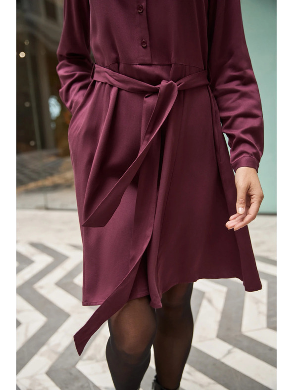 Moodo Bordo košulja haljine Moodo