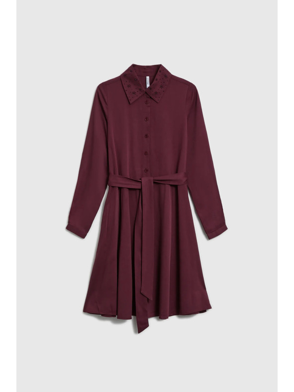 Moodo Bordo košulja haljine Moodo