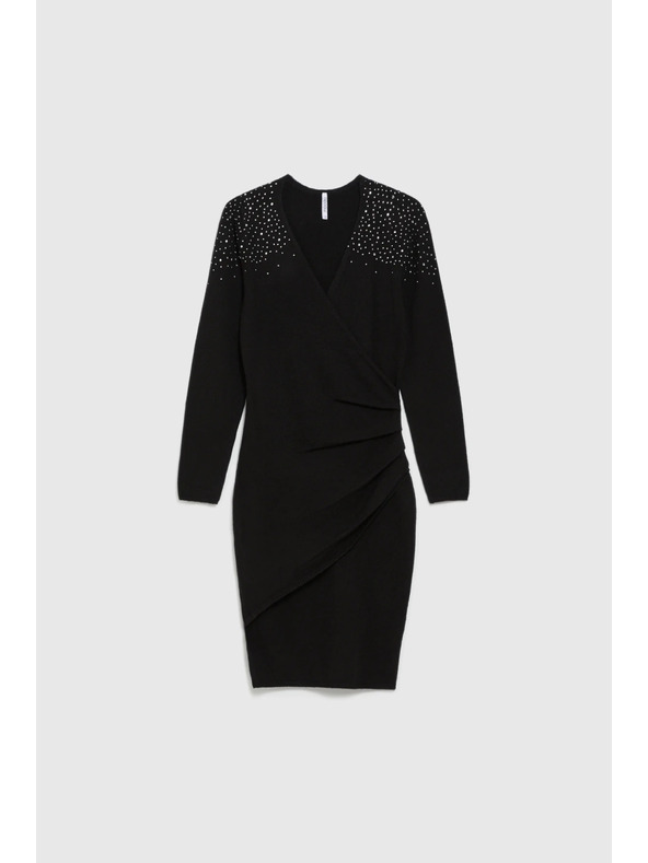 Moodo Uske crne haljine s ukrasnim detaljima Moodo
