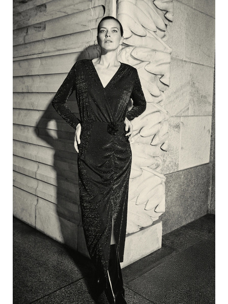 Moodo Crne maksi haljine s prorezom Moodo