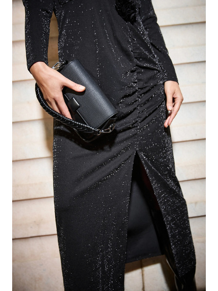 Moodo Crne maksi haljine s prorezom Moodo