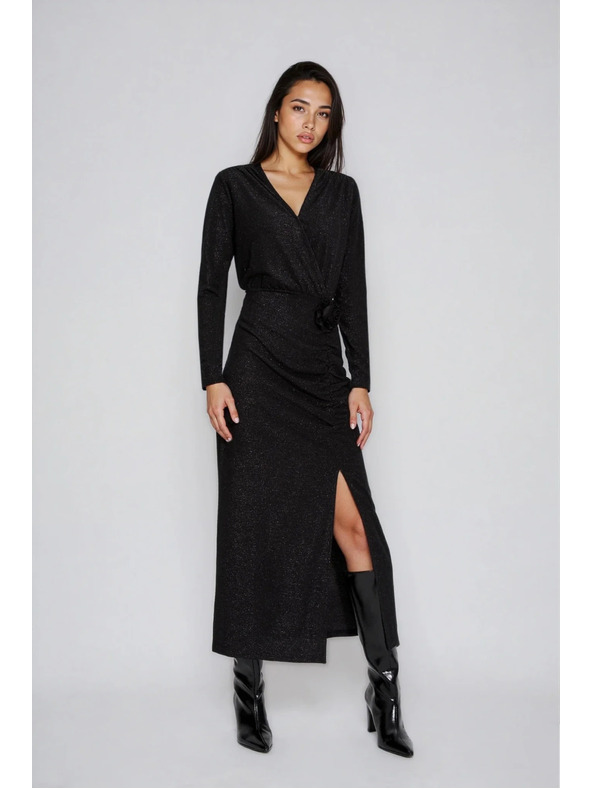 Moodo Crne maksi haljine s prorezom Moodo
