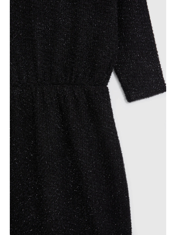 Moodo Crne haljine ukrašene šljokičastom niti Moodo