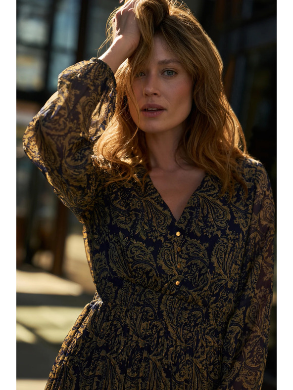 Moodo Uzorkovane haljine tamno plave Moodo