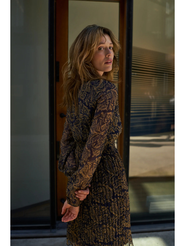 Moodo Uzorkovane haljine tamno plave Moodo