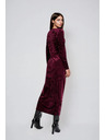 Moodo Bordo baršunaste midi haljine Moodo