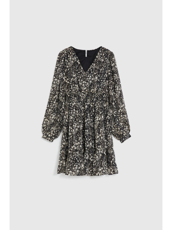 Moodo Uzorkovane haljine s dekolteem crne Moodo