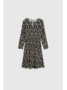 Moodo Uzorkovane crne haljine Moodo