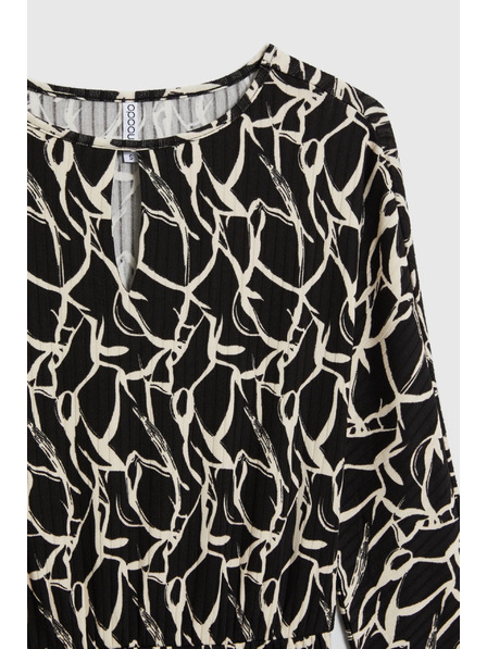 Moodo Uzorkovane crne haljine Moodo