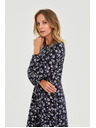 Moodo Tamno plave midi haljine s cvjetovima Moodo