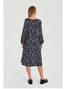 Moodo Tamno plave midi haljine s cvjetovima Moodo