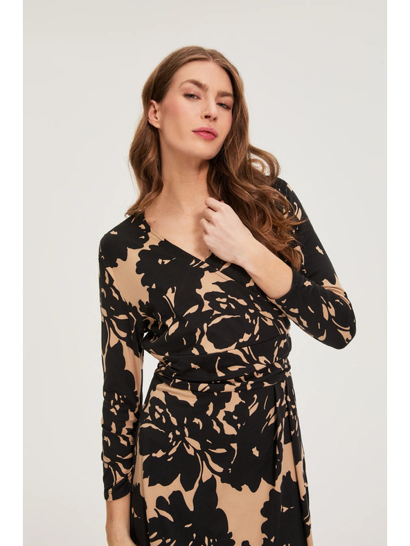 Moodo Uzorkovane crne haljine Moodo