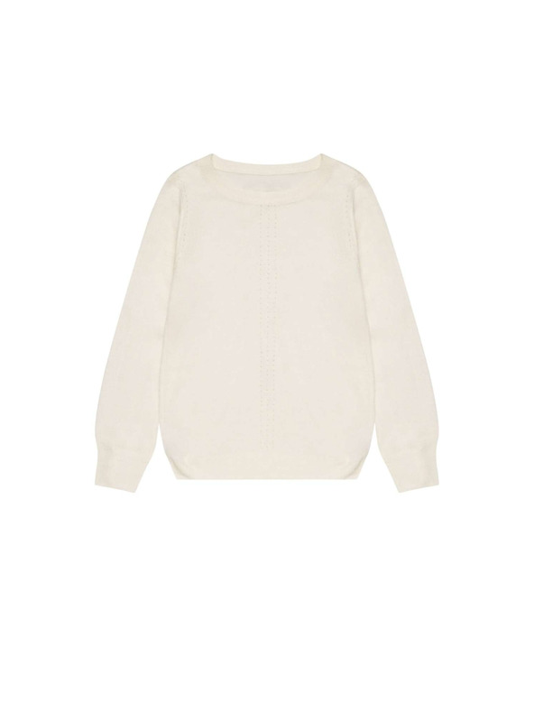 Moodo Biserasti pulover s čipkastom dekoracijom Moodo