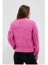 Moodo Fuksija pulover s pleteničastim uzorkom Moodo