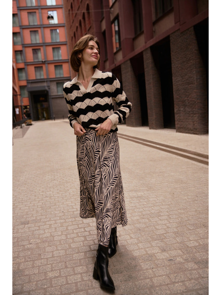 Moodo Pulover s ovratnikom béžový Moodo