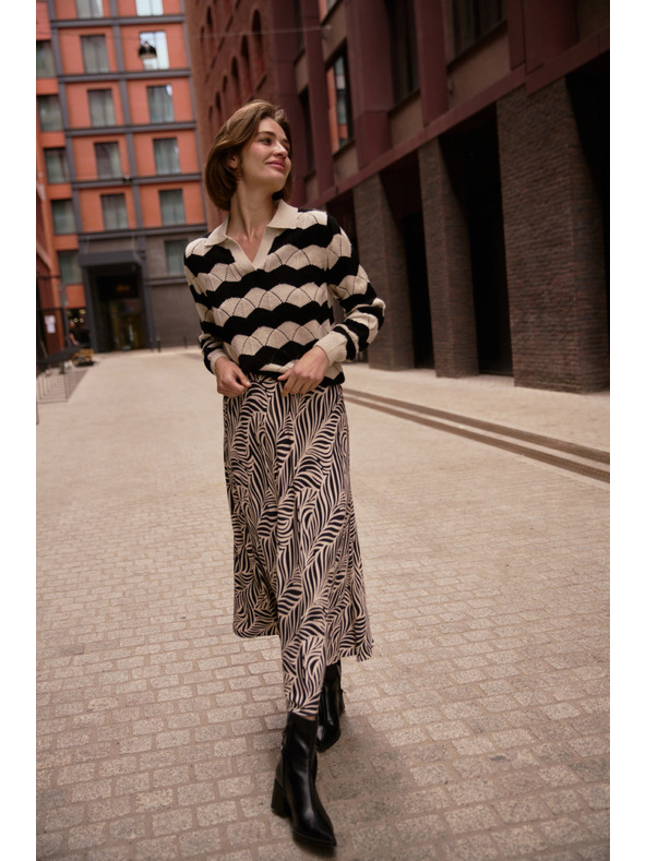 Moodo Pulover s ovratnikom béžový Moodo