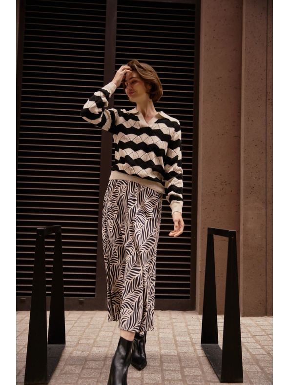 Moodo Pulover s ovratnikom béžový Moodo