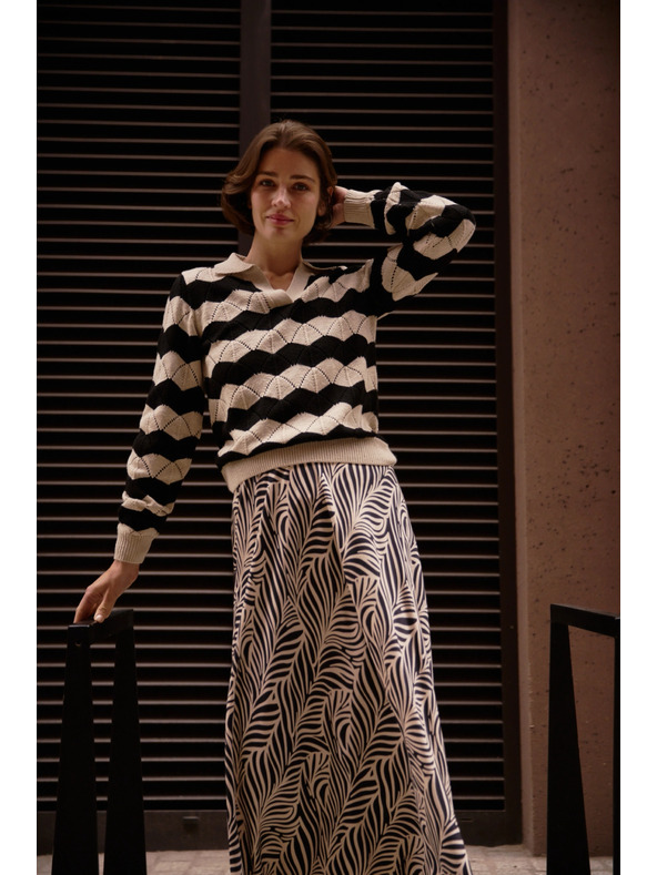 Moodo Pulover s ovratnikom béžový Moodo