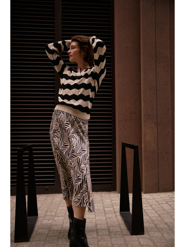 Moodo Pulover s ovratnikom béžový Moodo