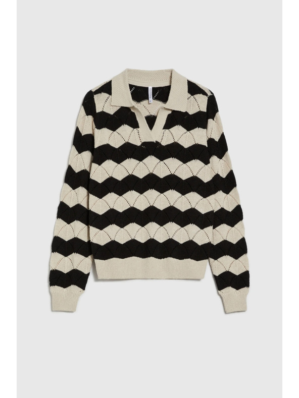 Moodo Pulover s ovratnikom béžový Moodo