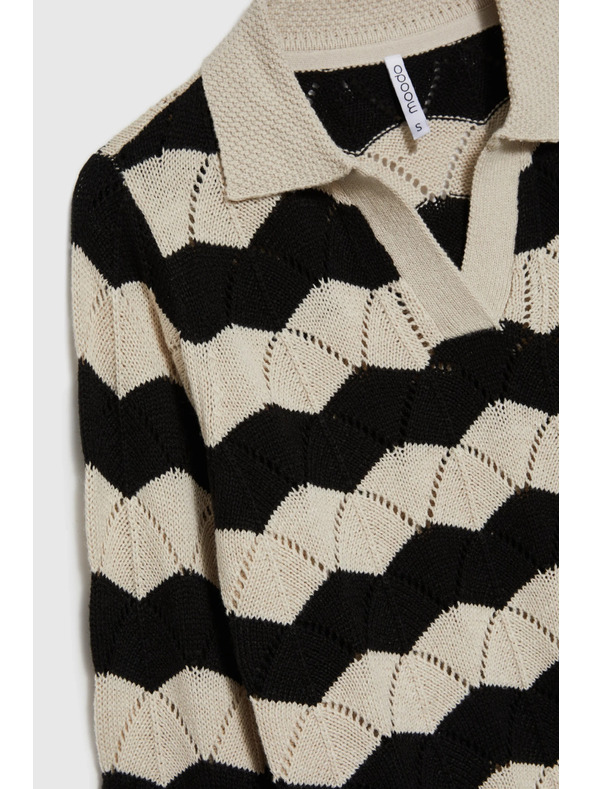 Moodo Pulover s ovratnikom béžový Moodo