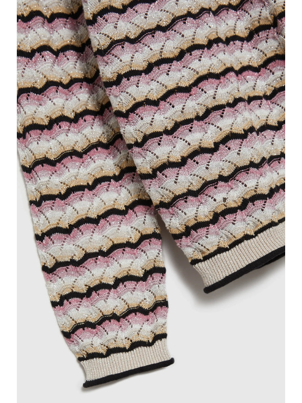 Moodo Béžový pulover s prugama Moodo