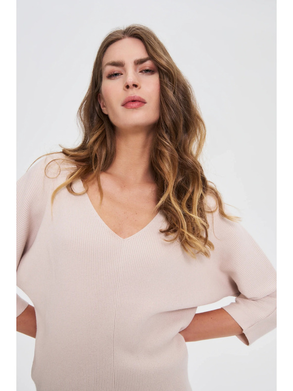 Moodo Pulover s 3/4 rukavima béžový Moodo