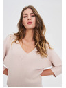 Moodo Pulover s 3/4 rukavima béžový Moodo