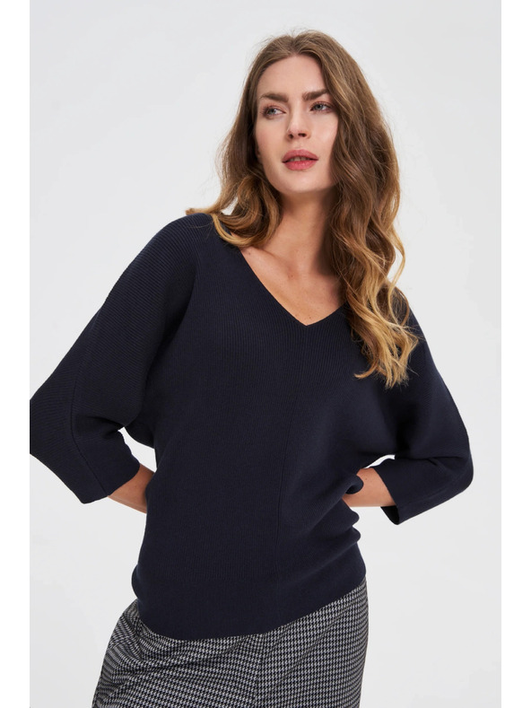 Moodo Pulover s 3/4 rukavima tamno plavi Moodo