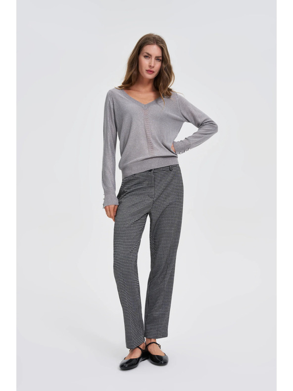 Moodo Sivi pulover s metalnim vlaknom Moodo