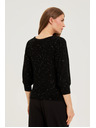 Moodo Pulover s šljokicama crni Moodo