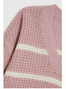 Moodo Ružičasti pulover s prugama Moodo