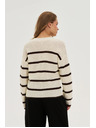 Moodo Béžový pulover s prugama Moodo