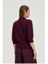 Moodo Pulover s ovratnikom bordo Moodo