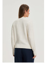 Moodo Pulover s ukrašenim pletenjem ecru Moodo