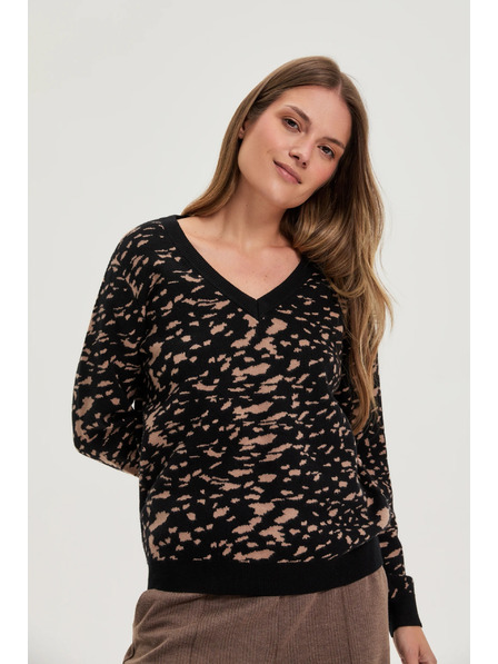 Moodo Jednostavni pulover crni Moodo