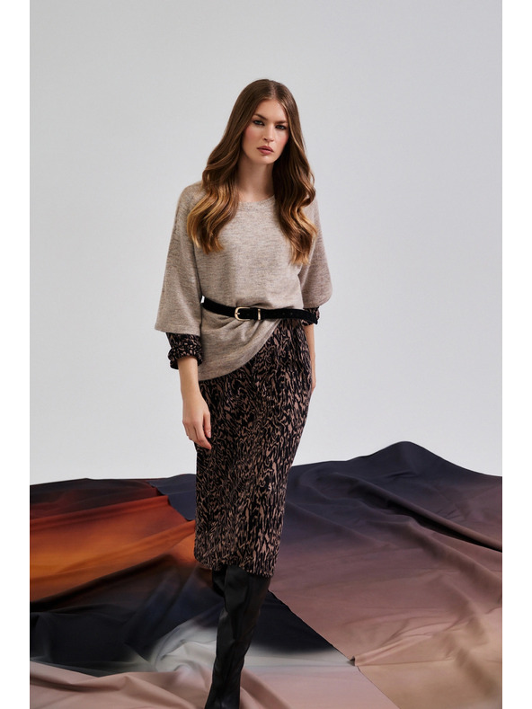 Moodo Pulover s kratkim rukavima bež Moodo