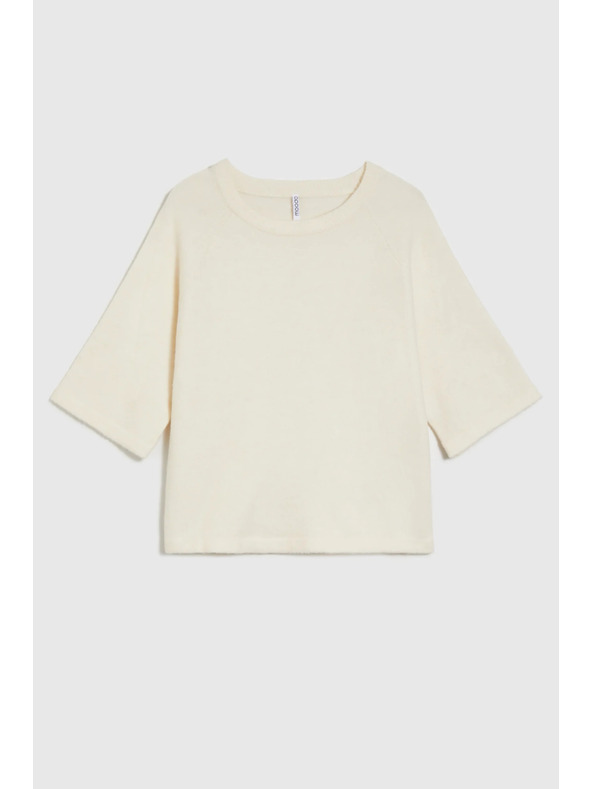 Moodo Bež pulover s kratkim rukavima Moodo