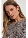 Moodo Pulover s leopardskim uzorkom bež Moodo