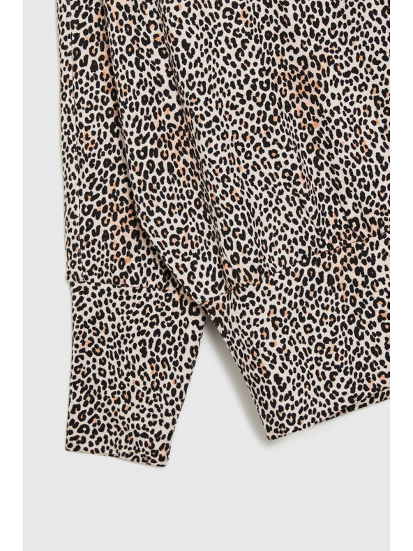 Moodo Pulover s leopardskim uzorkom bež Moodo