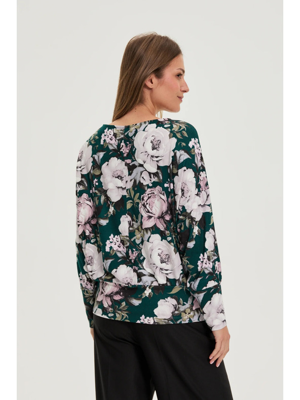 Moodo Pulover s cvjetnim uzorkom zeleni Moodo