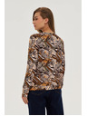Moodo Bež pulover s biljnim uzorkom Moodo
