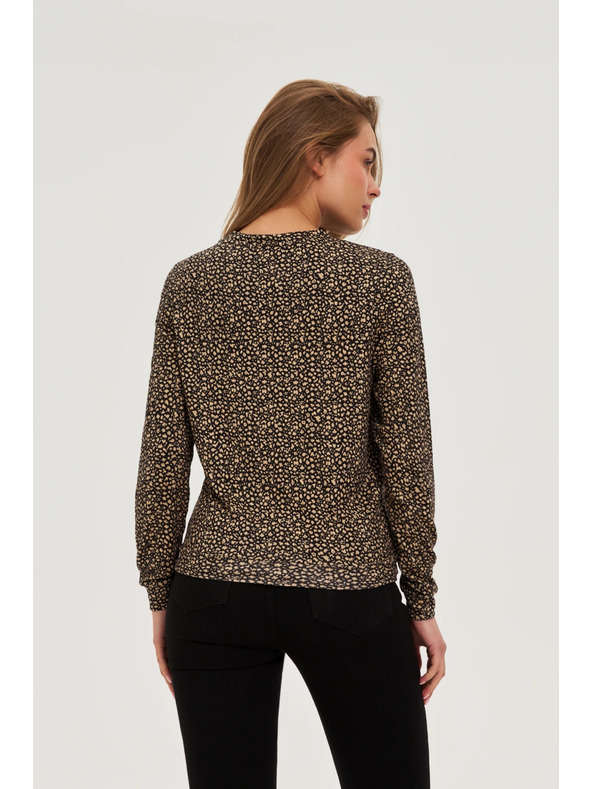 Moodo Pulover s finim uzorkom bež Moodo