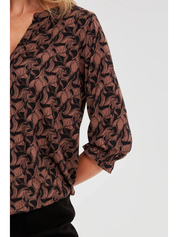 Moodo Smeđi pulover s kratkim rukavima Moodo