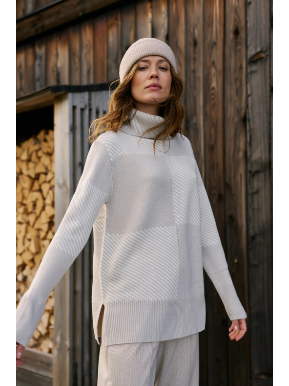 Moodo Džemper s rolakom bež Moodo